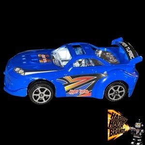Greenbrier International Hyper Turbo Blue Race Car Plastic Kids Toy